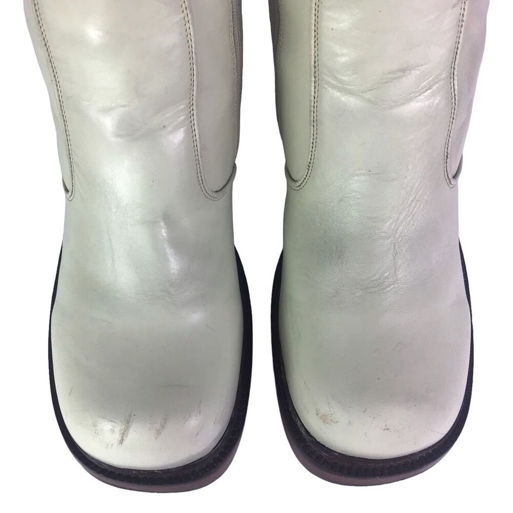 Durango Madden Style Vintage 90s Y2K Bratz Chunky White Cream Platform Boots 9 - Picture 7 of 11